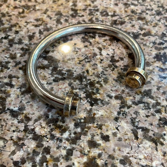 Saint Laurent Paris Unisex Silver Cuff Bracelet - Picture 4 of 4